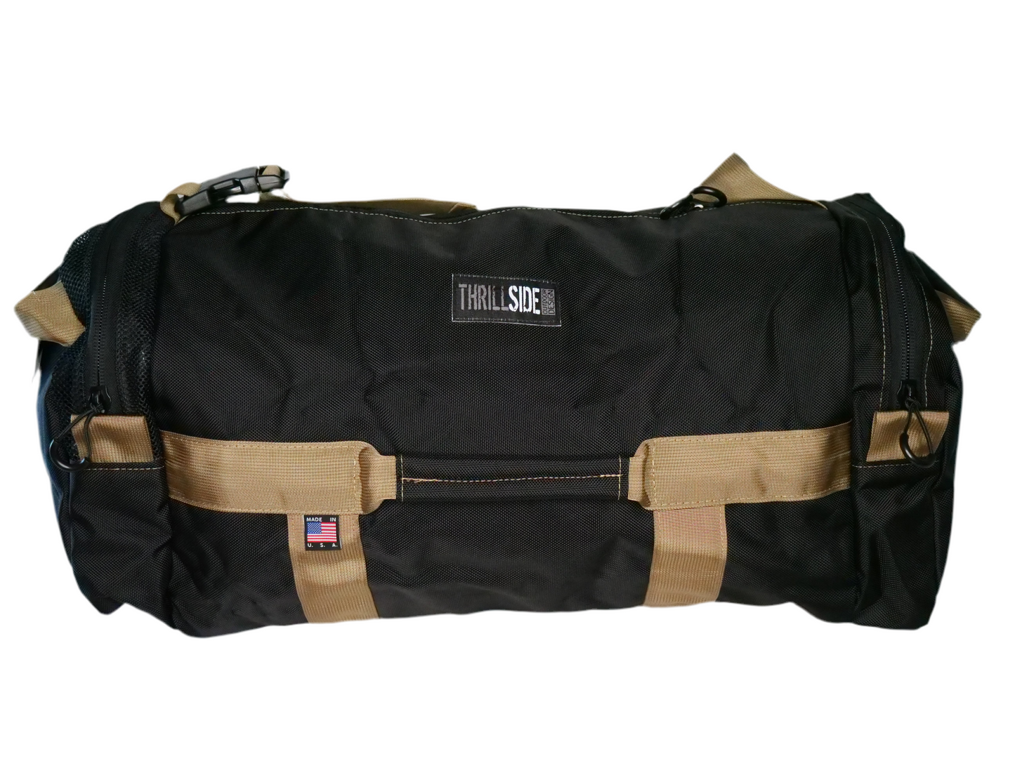 Black and Coyote Tan 60L Burner Bag Duffel
