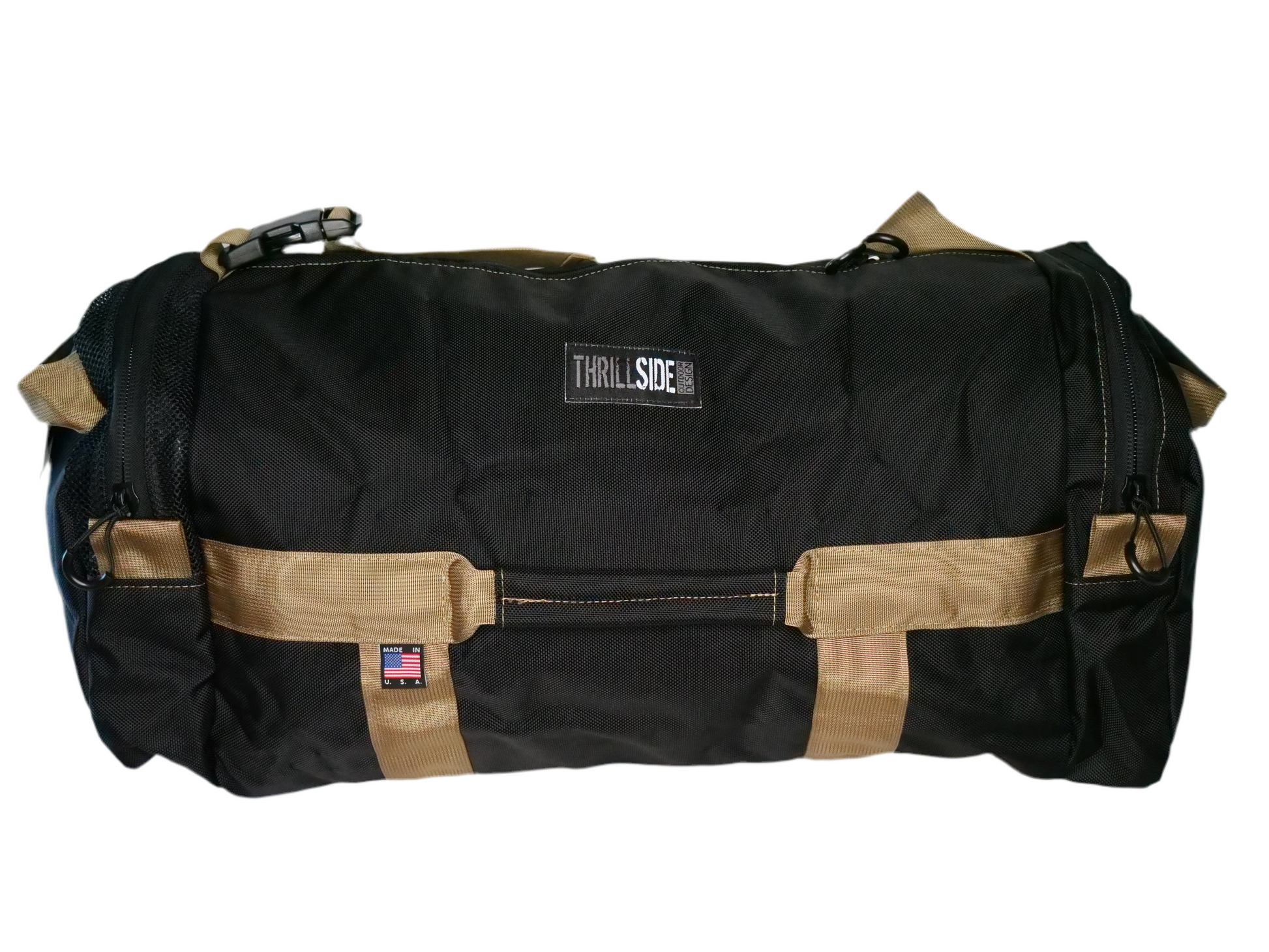 Black and Coyote Tan 60L Burner Bag Duffel