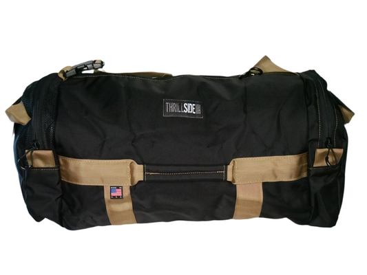 Black and Coyote Tan 60L Burner Bag Duffel
